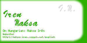 iren maksa business card